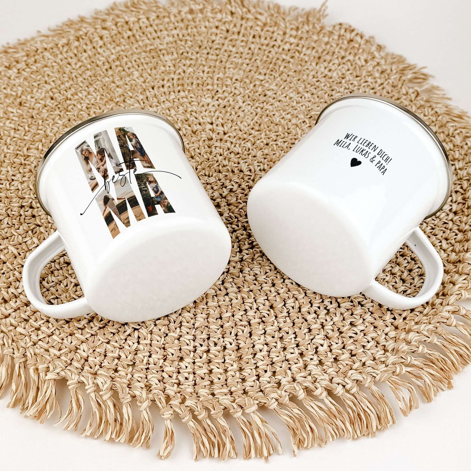 Emaille Tasse beste Mama-famprints-Emaille Tasse-Entdecke die perfekte Art, deiner Mama zu zeigen, wie viel sie dir bedeutet: unsere personalisierte Emaille Tasse beste Mama. Diese Tasse ist nicht nur ein praktisches Geschenk, sondern ein liebevolles Stat