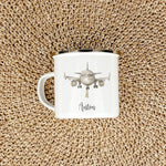 Emaille Tasse Flugzeug-Emaille Tasse-famprints-Entdecke unsere einzigartige Emaille Tasse Flugzeug – das perfekte Geschenk für kleine Flugzeugfans! Die Tasse zeigt vier verschiedene Flugzeug-Designs in stilvoller Wasserfarbe-Optik, die Kinderherzen höhers