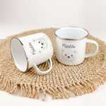 Emaille Tasse Eisbär Portrait-famprints-Emaille Tasse-Entdecke die wunderbare Emaille Tasse Eisbär Portrait – ein persönliches Highlight für jedes Kind! Diese liebevoll gestaltete Emaille Tasse personalisiert bringt ein wunderschönes Eisbären-Portrait in