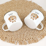 Emaille Tasse Leopard Portrait-famprints-Emaille Tasse-Entdecke die charmante Emaille Tasse Leopard Portrait – eine personalisierte Emaille Tasse, die mit einem zauberhaften Leopard-Porträt in wunderschöner Aquarell-Optik veredelt ist. Diese auffällige Ta