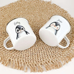 Emaille Tasse Pinguin Portrait-famprints-Emaille Tasse-Entdecke die Emaille Tasse Pinguin Portrait – dein neues Lieblingsstück! Diese personalisierte Emaille Tasse verleiht jedem Getränk einen Hauch von Magie. Das liebevoll gestaltete Pinguin-Portrait in