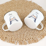 Emaille Tasse Vogel Portrait-famprints-Emaille Tasse-Entdecke die zauberhafte Emaille Tasse Vogel Portrait – das perfekte personalisierte Geschenk für kleine und große Entdecker! Mit einem Fassungsvermögen von 300 ml und einem federleichten Gewicht von nu