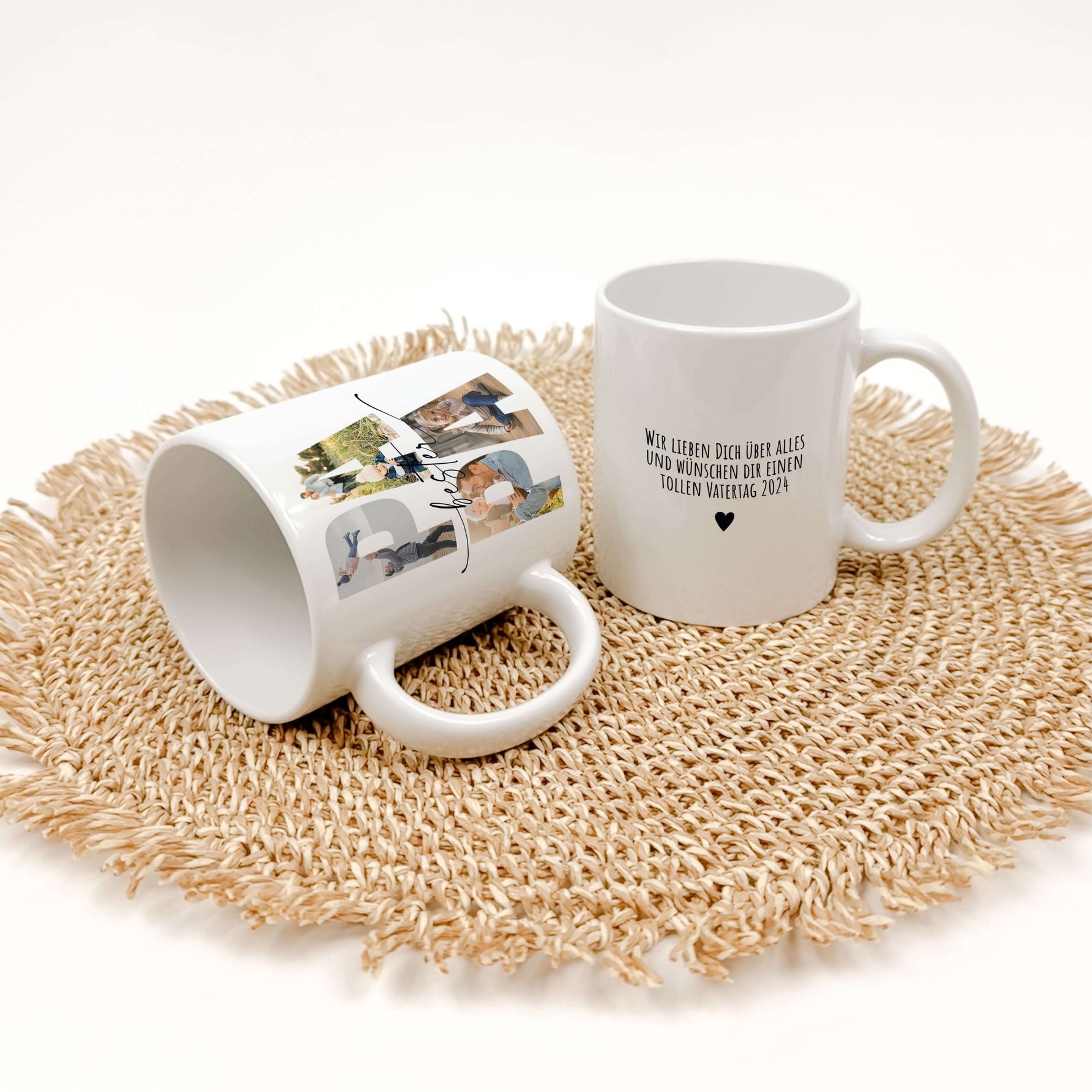 Tasse bester Papa-famprints-Keramik Tasse-Entdecke die Tasse bester Papa – das ideale Geschenk, das sofort Freude bringt! Mit dieser personalisierten Keramiktasse schaffst du unvergessliche Momente, indem du die Lieblingsfotos deines Vaters hinter den Buc