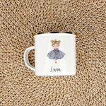Emaille Tasse Prinzessin-famprints-Emaille Tasse-Entdecke die zauberhafte Emaille Tasse Prinzessin – ein einzigartiges Geschenk, das Kinderaugen zum Leuchten bringt. Diese personalisierte Tasse mit dem Namen deines kleinen Lieblings wird nicht nur zum täg