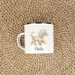 Emaille Tasse Hund-famprints-Emaille Tasse-Entdecke die perfekte Emaille Tasse für kleine Hundeliebhaber! Diese personalisierte Tasse bringt nicht nur Freude, sondern auch einen Hauch von Individualität in den Alltag deines Kindes. Stell dir vor, wie dein
