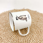 Emaille Tasse Dachs-famprints-Emaille Tasse-Entdecke die zauberhafte Emaille Tasse Dachs – die perfekte Emaille Tasse personalisiert für unvergessliche Momente! Mit ihrem niedlichen Dachs in Aquarell-Optik zaubert sie jedem ein Lächeln ins Gesicht und ist