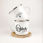 Emaille Tasse Du wirst Oma-famprints-Emaille Tasse-Entdecke die Emaille Tasse "Du wirst Oma" – das perfekte Geschenk für werdende Großeltern! Diese Tasse bietet dir nicht nur die Möglichkeit, eine persönliche Widmung und Jahreszahl hinzuzufügen, sondern s
