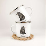 Emaille Tasse Bär No1-famprints-Emaille Tasse-Entdecke die bezaubernde Emaille Tasse Bär – das perfekte Geschenk für kleine Abenteurer! Mit einem süßen, in Aquarelloptik gestalteten Bären und deinem individuellen Namen wird diese Tasse zu einem ganz beson