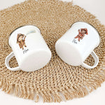 Emaille Tasse Feuerwehrmann-famprints-Emaille Tasse-Die personalisierte Emaille Tasse Feuerwehrmann ist das perfekte Geschenk für Kinder. Mit einem mutigen Feuerwehrmann in Aquarell Optik bedruckt, bietet sie 5 verschiedene Varianten zur Auswahl. Der bril