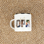 Emaille Tasse bester Opa-famprints-Emaille Tasse-Mach deinem Opa eine ganz besondere Freude mit unserer personalisierten Emaille Tasse bester Opa, die nicht nur seine Kaffeepausen verschönert, sondern auch ein einzigartiges Stück Erinnerung wird. Diese Ta