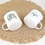 Emaille Tasse Opa seit-famprints-Emaille Tasse-Verschenke ein Stück Liebe und Erinnerung mit unserer einzigartigen Emaille Tasse „Opa seit“. Diese personalisierte Tasse ist nicht nur ein praktisches Accessoire, sondern ein emotionales Geschenk, das die be