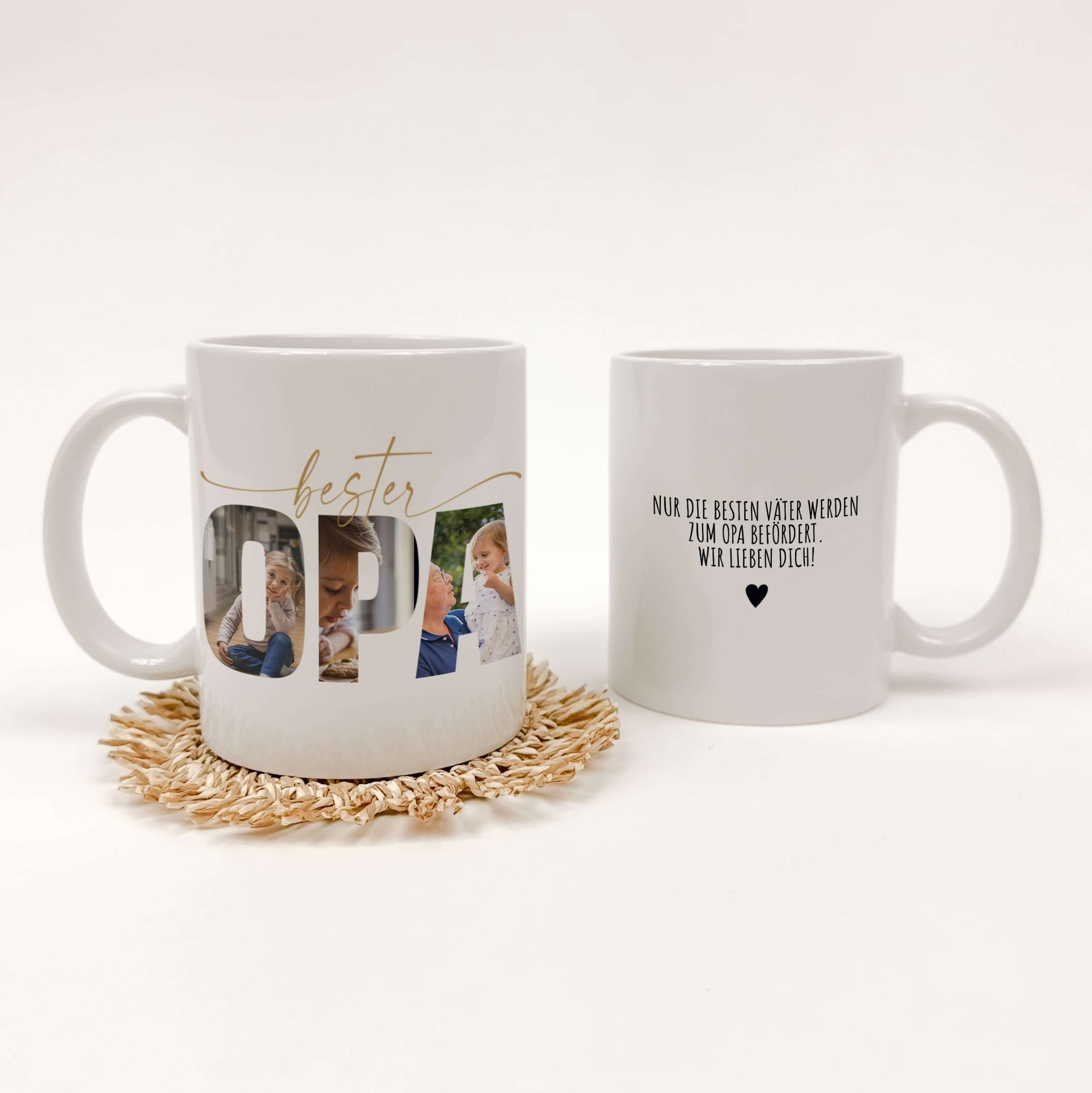 Tasse bester Opa-famprints-Keramik Tasse-Überrasche deinen Opa mit einer ganz besonderen Tasse, die nicht nur ein praktisches Alltagsobjekt ist, sondern auch ein emotionales Geschenk voller Erinnerungen. Diese personalisierte Keramiktasse wird sein Herz e