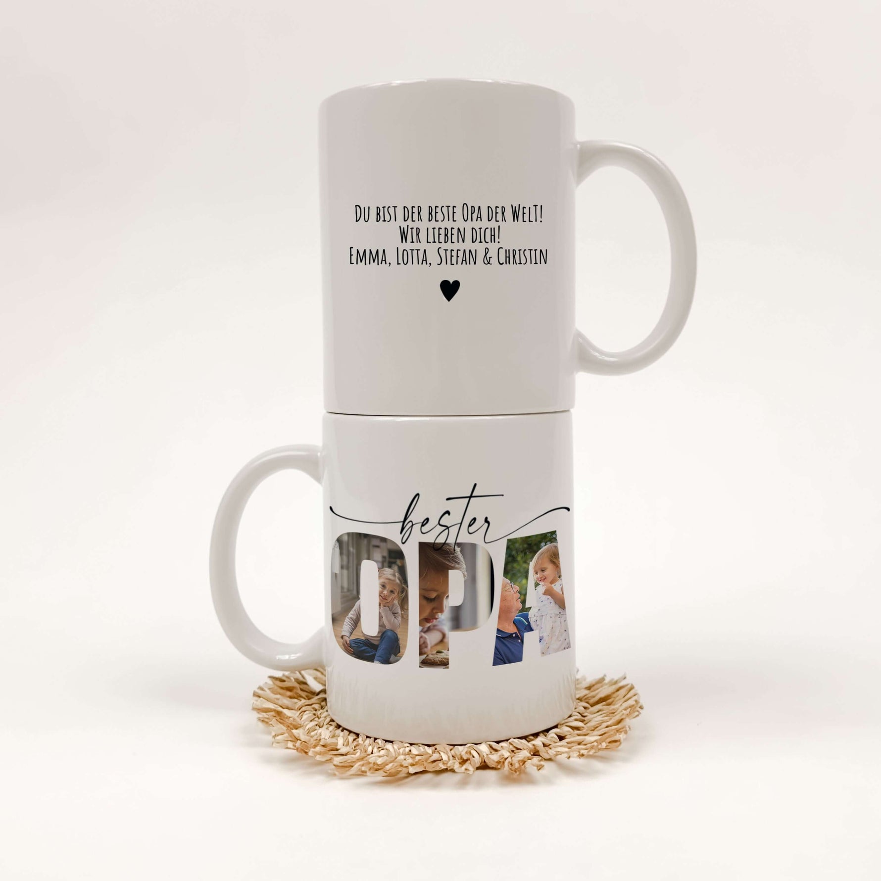 Tasse bester Opa-famprints-Keramik Tasse-Überrasche deinen Opa mit einer ganz besonderen Tasse, die nicht nur ein praktisches Alltagsobjekt ist, sondern auch ein emotionales Geschenk voller Erinnerungen. Diese personalisierte Keramiktasse wird sein Herz e
