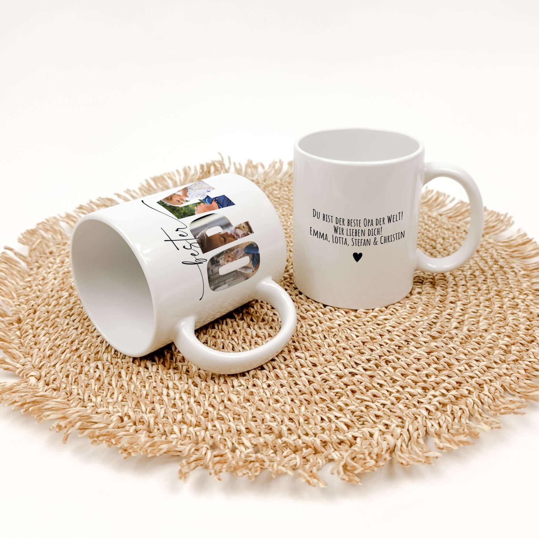 Tasse bester Opa-famprints-Keramik Tasse-Überrasche deinen Opa mit einer ganz besonderen Tasse, die nicht nur ein praktisches Alltagsobjekt ist, sondern auch ein emotionales Geschenk voller Erinnerungen. Diese personalisierte Keramiktasse wird sein Herz e