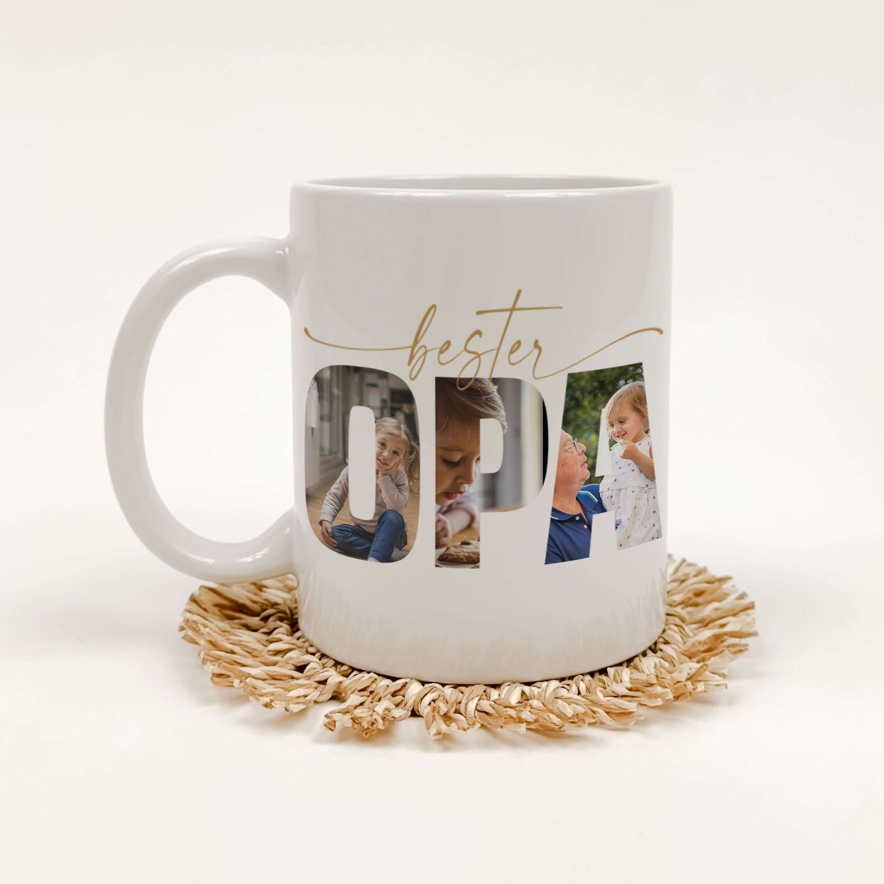 Tasse bester Opa-famprints-Keramik Tasse-Überrasche deinen Opa mit einer ganz besonderen Tasse, die nicht nur ein praktisches Alltagsobjekt ist, sondern auch ein emotionales Geschenk voller Erinnerungen. Diese personalisierte Keramiktasse wird sein Herz e