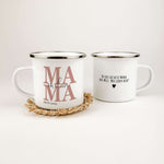 Emaille Tasse Mama seit-famprints-Emaille Tasse-Entdecke die perfekte Art, deiner Mama zu zeigen, wie viel sie dir bedeutet – mit unserer personalisierten Emaille Tasse „Mama seit“. Diese Tasse ist nicht nur ein praktisches Alltagsobjekt, sondern ein lieb