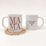 Tasse Mama seit-famprints-Keramik Tasse-Entdecke die perfekte Tasse für jede Mama – ein liebevolles Geschenk, das Freude und Emotionen vereint. Mit der personalisierten Keramik Tasse „Mama seit“ bringst du nicht nur ein Lächeln auf ihr Gesicht, sondern sc