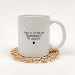 Tasse Papa seit-Keramik Tasse-famprints-Entdecke die Tasse Papa seit – das perfekte Geschenk, um Väter zu feiern und ihnen ein Lächeln ins Gesicht zu zaubern. Mit dieser personalisierten Keramik-Tasse, die Platz für die Namen der Kinder und das Jahr als P