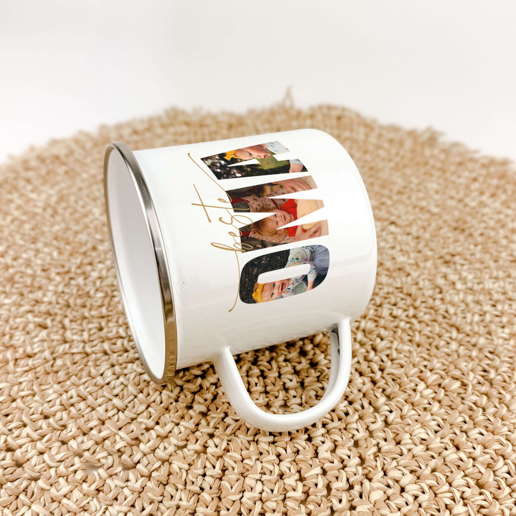 Emaille Tasse beste Oma-famprints-Emaille Tasse-Überrasche deine Oma mit der einzigartigen Emaille Tasse beste Oma – dem perfekten Geschenk, das von Herzen kommt. Diese persönliche Oma Tasse vereint Funktionalität mit emotionalem Wert und verkörpert eure