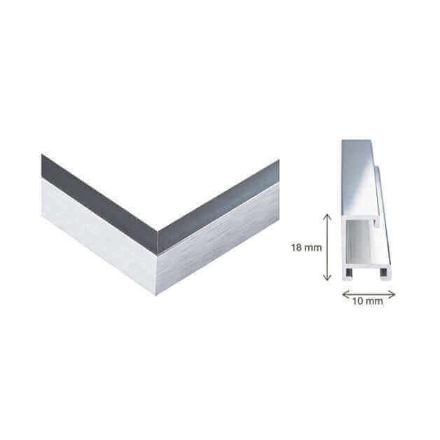 Manufaktur Alu Bilderrahmen Silber Alu, BF alt, Bilderrahmen, silber Bilderrahmen Größe: 13x18cm, 21x30cm, 30x40cm, 40x50cm, 50x70cm, 61x91cm famprints