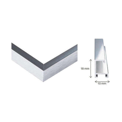Manufaktur Alu Bilderrahmen Silber Alu, BF alt, Bilderrahmen, silber Bilderrahmen Größe: 13x18cm, 21x30cm, 30x40cm, 40x50cm, 50x70cm, 61x91cm famprints