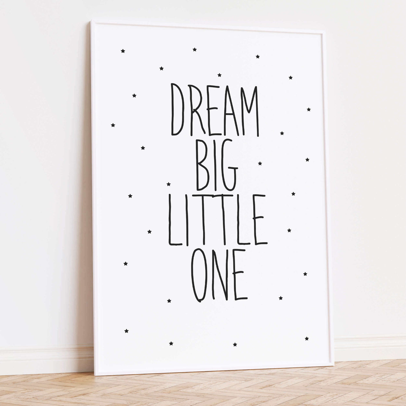 Dream big little one' Poster BF alt, Kinderposter, schwarz weiß Poster, Sprüche Poster Poster Größe: Digitaler Download, 13x18cm, 21x30cm, 30x40cm, 40x50cm, 50x70cm, 61x91cm famprints