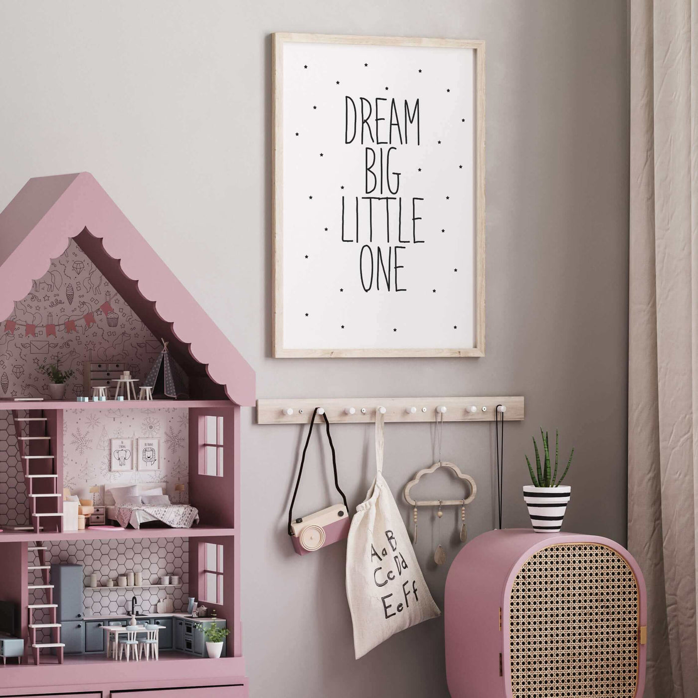 Dream big little one' Poster BF alt, Kinderposter, schwarz weiß Poster, Sprüche Poster Poster Größe: Digitaler Download, 13x18cm, 21x30cm, 30x40cm, 40x50cm, 50x70cm, 61x91cm famprints