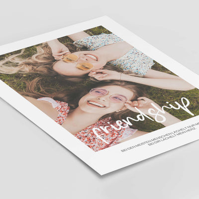 Freunde Poster mit Foto BF alt, Foto Poster, Neuheit, Personalisiertes Poster Personalisiertes Poster Größe: Digitaler Download, 13x18cm, 21x30cm, 30x40cm, 40x50cm, 50x70cm, 61x91cm Fotodarstellung: in Farbe, in Schwarz-Weiß famprints