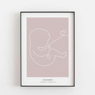 Geburtsposter Baby 'Herz' BF alt, Kinderposter, Neuheit, Personalisiertes Poster Personalisiertes Poster Größe: Digitaler Download Farbe: Pale Rose famprints