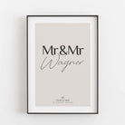 Hochzeit Poster Mr & Mr Bestseller, Liebe Poster, Personalisiertes Poster Personalisiertes Poster Größe: Digitaler Download Farbe: Stone Beige famprints