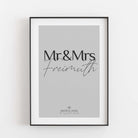 Hochzeit Poster Mr & Mrs Bestseller, Liebe Poster, Personalisiertes Poster Personalisiertes Poster Größe: Digitaler Download Farbe: Polish Grey famprints