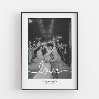 Hochzeitsposter 'love' Bestseller, BF alt, Foto Poster, Liebe Poster, Neuheit, Personalisiertes Poster Personalisiertes Poster Größe: Digitaler Download Fotodarstellung: in Schwarz-Weiß famprints