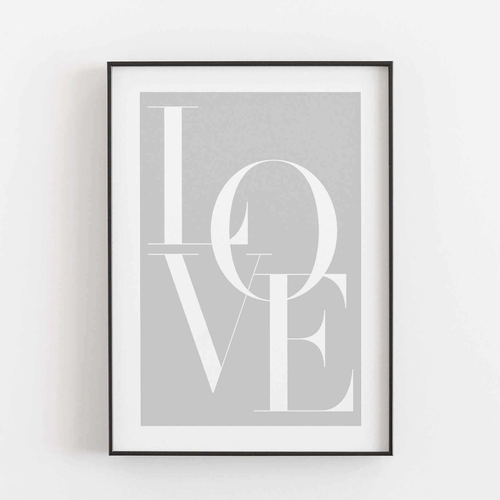 Love Poster Neuheit, schwarz weiß Poster, Sprüche Poster Poster Größe: Digitaler Download Farbe: Polish Grey famprints