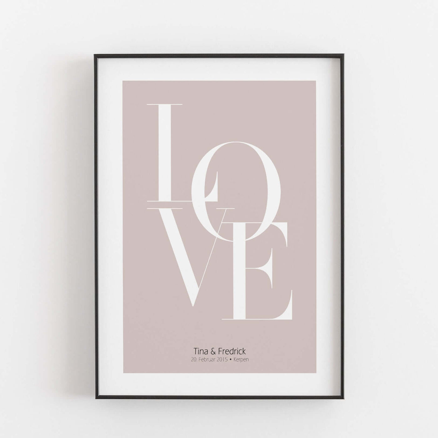 Love Poster mit Namen Liebe Poster, Neuheit, Personalisiertes Poster Personalisiertes Poster Größe: Digitaler Download Farbe: Pale Rose famprints