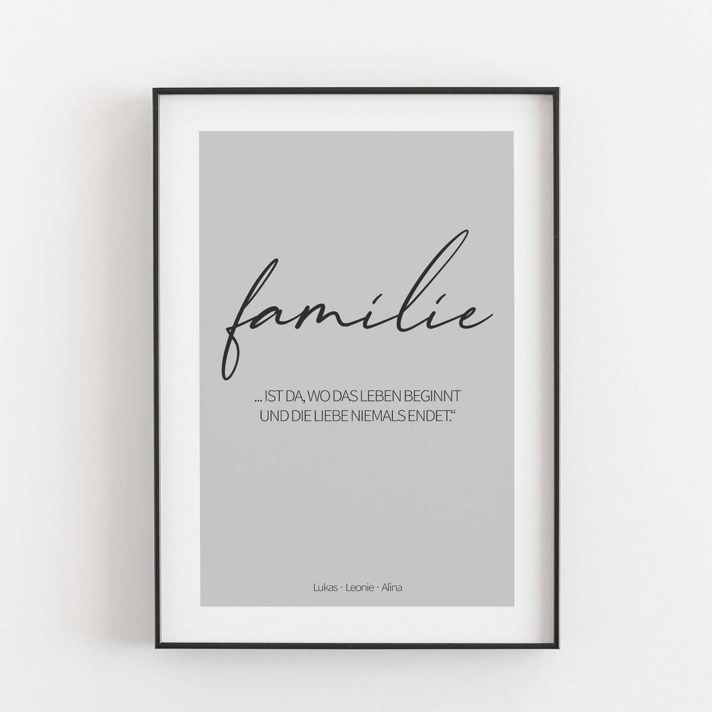 Poster 'familie' BF alt, Familienposter, Personalisiertes Poster Personalisiertes Poster Größe: Digitaler Download Farbe: Polish Grey famprints
