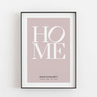 Poster 'Home' BF alt, Familienposter, Personalisiertes Poster, schwarz weiß Poster, Zuhause Poster Personalisiertes Poster Größe: Digitaler Download Farbe: Pale Rose famprints
