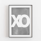 Poster 'XO' BF alt, schwarz weiß Poster, Sprüche Poster Poster Größe: Digitaler Download famprints