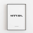 Poster 'servus' Bestseller, BF alt, Familienposter, Personalisiertes Poster, schwarz weiß Poster Personalisiertes Poster Größe: Digitaler Download Farbe: White famprints